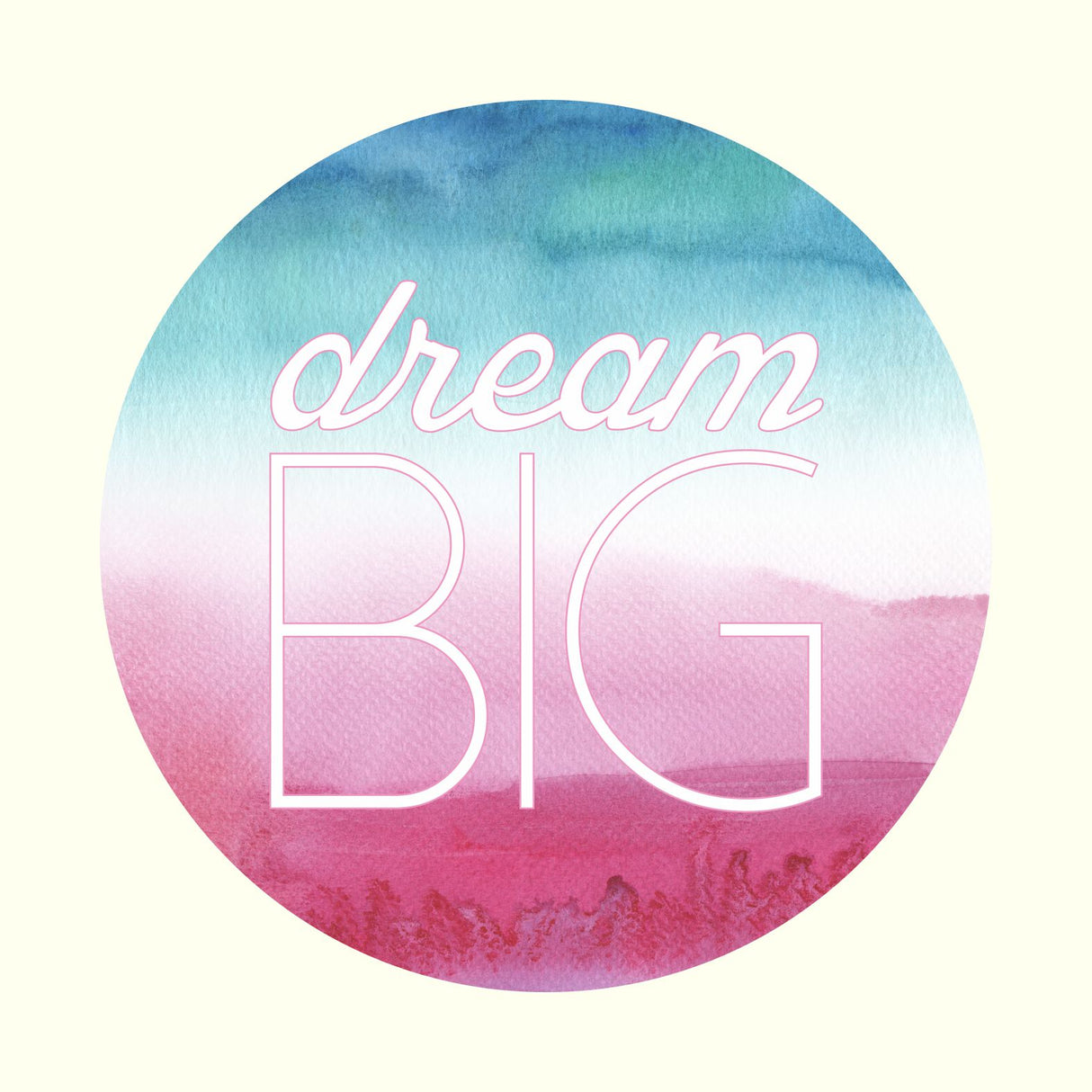 Dream Big Motivational Fabric Wall Sticker