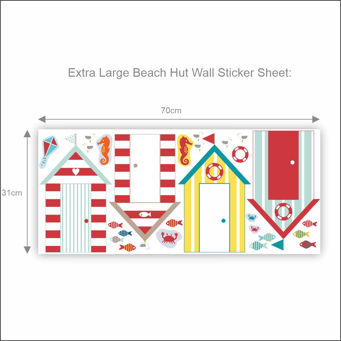 Summer Themed Fabric Wall Stickers