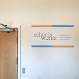 image of fabristick in a school hall way