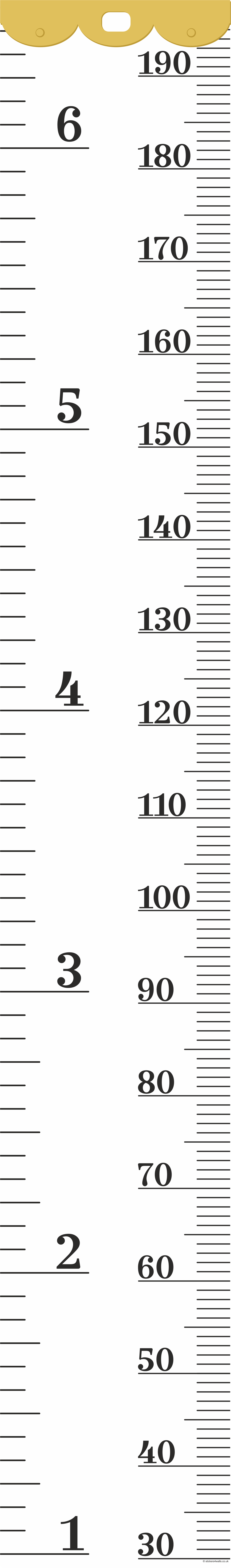 Tape Measure Adhesive Height Chart - Consultation Room Wall Sticker