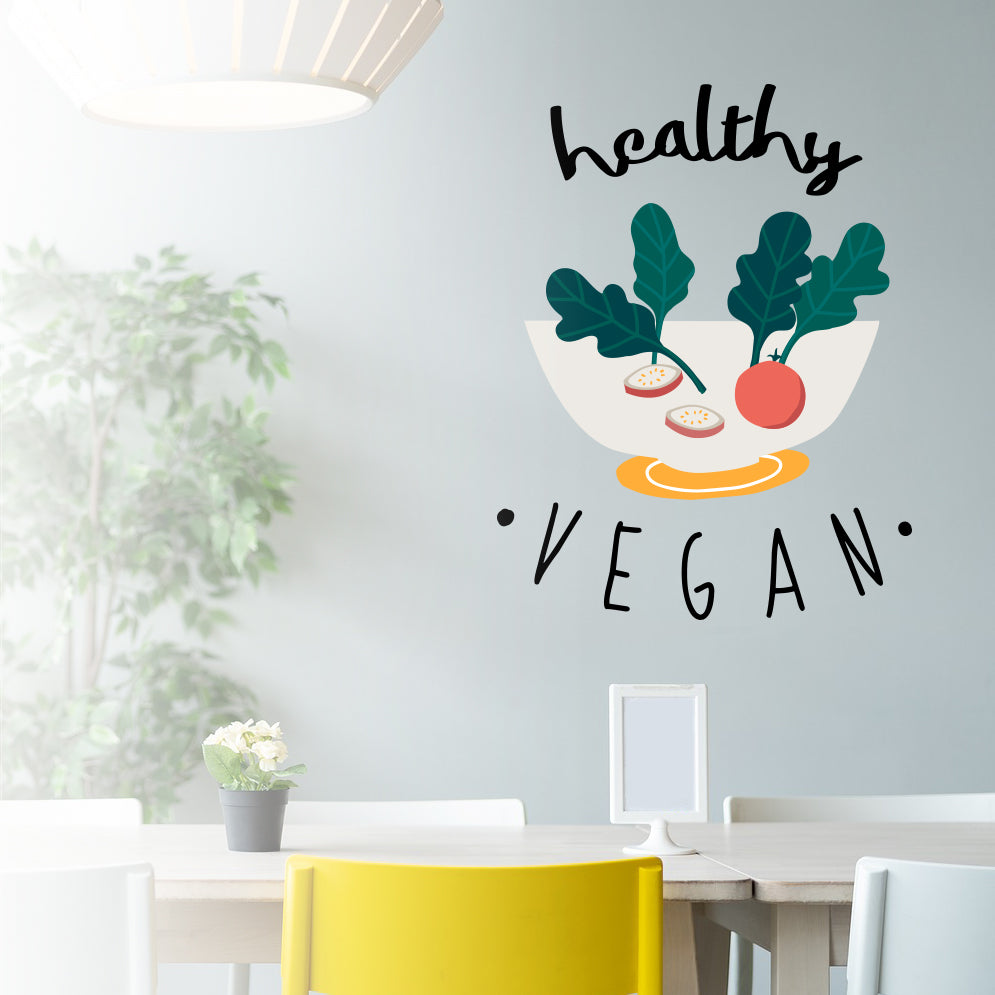 fabric wall sticker for a vegan restaurant