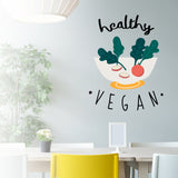 fabric wall sticker for a vegan restaurant