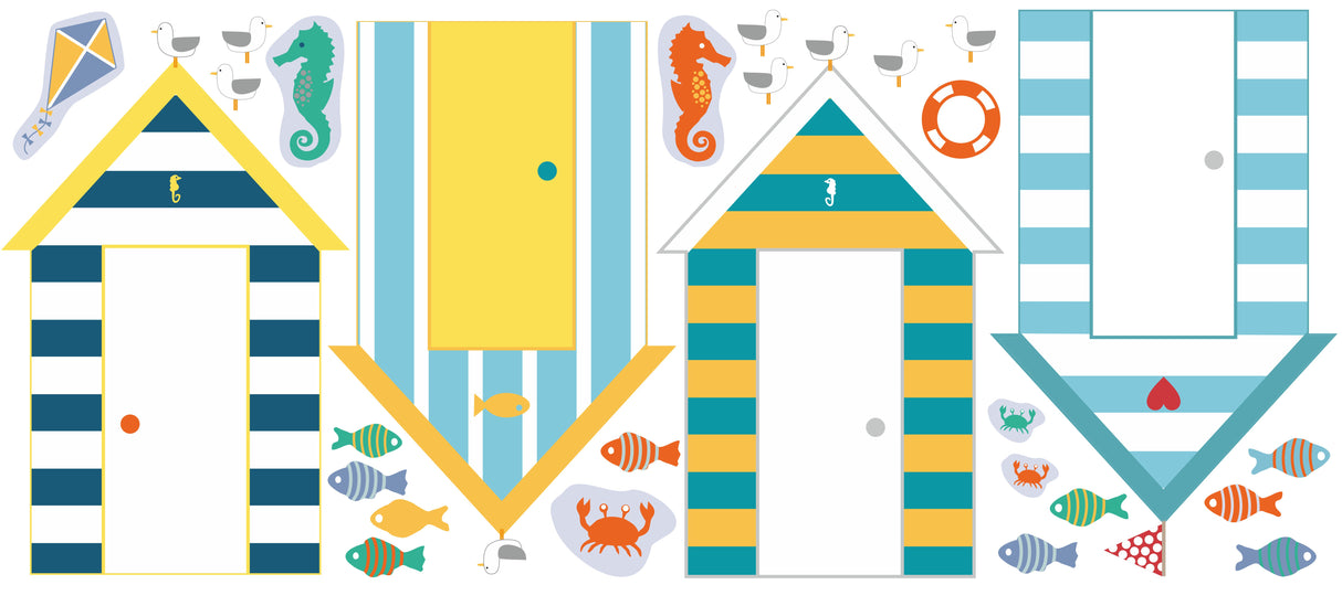 Summer Themed Fabric Wall Stickers