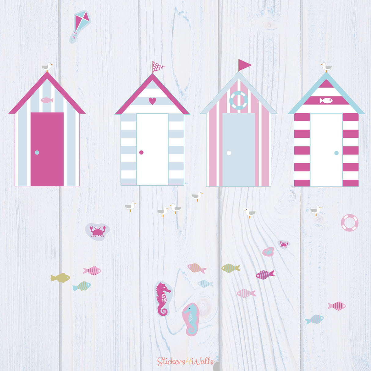Summer Themed Fabric Wall Stickers